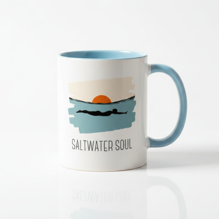Saltwater Soul Ceramic Mug – Coastal Coffee Mug