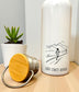 Leave Limits Behind Metal Water Bottle – 500ml Stainless Steel Insulated Flask with Line Art Female Runner Design