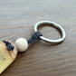 Slow Steps, Big Views Keyring – Retro Motel Style Boho Keychain with Watercolour Mountain & Hiking Design, Gift for Hikers & Nature Lovers
