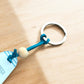 Saltwater Soul Keyring – Retro Motel Style Boho Keychain with Swimmer in the Sea & Sunset Design, Gift for Ocean Lovers & Free Spirits