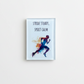 Stride Steady Spirit Calm Glass Magnet – Male Runner Line Art