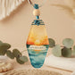 Sun Sea Soul Boho Keyring – Retro Motel Style Acrylic Keychain with Sunset & Ocean Design, Wanderlust Gift for Free Spirits