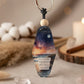 Dance with the Moon, Rise with the Sun Keyring – Retro Motel Style Boho Keychain with Night Sea & Beach Design, Gift for Free Spirits