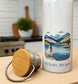 Wild Heart Free Spirit Metal Water Bottle – 500ml Stainless Steel Insulated Flask with Watercolour Wild Swimming Design