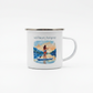 Wild Heart Free Spirit Female Paddleboarding Enamel Mug – Adventure Camping Cup