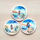 Wild Heart Free Spirit Round Wooden Coaster – Adventure Inspired Watercolour Design - Three Designs Available