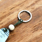 Breathe Wild, Live Free Keyring – Retro Motel Style Boho Keychain with Watercolour Camping in Nature & Woods Design, Gift for Outdoor Lovers