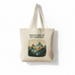 Adventure Is My Compass Tote Bag – Mountain Adventure Linen Shopper