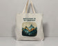 Adventure Is My Compass Tote Bag – Mountain Adventure Linen Shopper