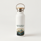 Adventure Is My Compass Metal Water Bottle – 500ml Insulated Stainless Steel Flask with Mountain Design