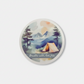 Breathe Wild, Live Free Round Coaster – Watercolour Nature & Camping Design | Boho Adventure Décor