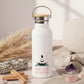 Breath Sets the Wild Heart Free Metal Water Bottle – 500ml Stainless Steel Insulated Flask with Female Yoga Pose Design