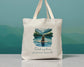 Cold Water Fierce Heart Tote Bag – Wild Female Brunette Hair Swimmer Design
