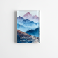 Adventure Is My Second Heartbeat Glass Magnet – Watercolour Pastel Mountains