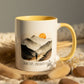 Calm Steps Untamed Soul Ceramic Mug – Watercolour Mountain Hiker Design