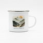 Calm Steps Untamed Soul Enamel Mug – 12oz Watercolour Mountain Mug
