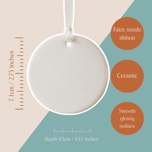 Leave Limits Behind Ceramic Hanging Ornament – Line Art Male Runner Outdoors | Boho Active Lifestyle Décor