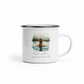 Cold Water Fierce Heart Enamel Mug – 12oz Wild Swimming Mug for Women -Blonde Hair