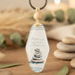 Stillness Is Power in Disguise Keyring – Retro Motel Style Boho Keychain with Stacking Stones Design, Mindfulness Gift for Free Spirits