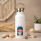 Rise with the Sun Dance with the Moon Metal Water Bottle – 500ml Stainless Steel Insulated Flask with Sun & Moon Beach Design