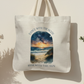 Dance With The Moon Rise With The Sun Tote Bag – Celestial Watercolour Design