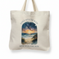 Dance With The Moon Rise With The Sun Tote Bag – Celestial Watercolour Design