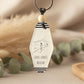 Leave Limits Behind Keyring – Retro Motel Style Boho Keychain with Female Runner Line Art Design Through Nature, Gift for Runners & Outdoor Lovers