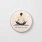 Each Breath Is a Reset Round Coaster – Watercolour Male Yoga Pose Design | Mindful Living & Wellness Décor
