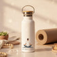 Each Breath Is a Reset Metal Water Bottle – 500ml Stainless Steel Insulated Flask with Male Yoga Pose Design