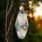 Breathe Wild, Live Free Keyring – Retro Motel Style Boho Keychain with Watercolour Camping in Nature & Woods Design, Gift for Outdoor Lovers
