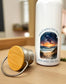 Rise with the Sun Dance with the Moon Metal Water Bottle – 500ml Stainless Steel Insulated Flask with Sun & Moon Beach Design