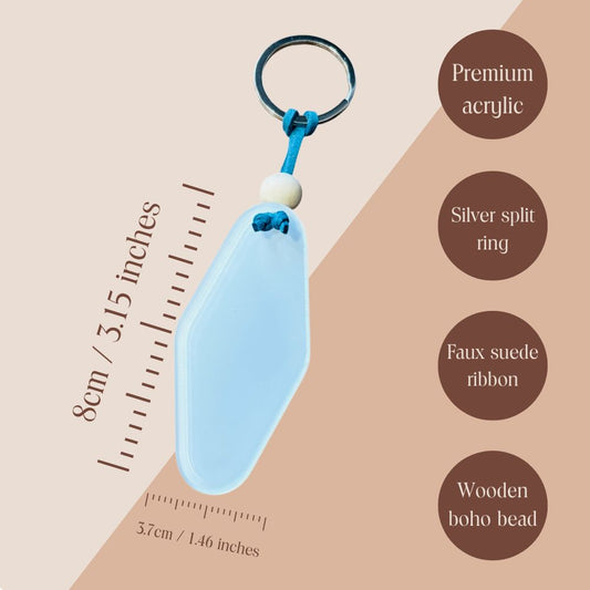 Wild Heart Free Spirit Female Hiker Acrylic Keyring – Adventure Quote Accessory