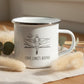 Leave Limits Behind Enamel Mug – 12oz Male Runner Line Art Mug