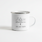Leave Limits Behind Enamel Mug – 12oz Male Runner Line Art Mug
