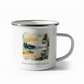 Less Noise More Nature Enamel Mug – 12oz Watercolour Nature Mug