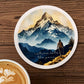 Nature Sets The Pace Round Coaster – Watercolour Mountain Landscape Design | Adventure & Nature Décor