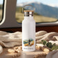 Nature Sets the Pace Metal Water Bottle – 500ml Stainless Steel Insulated Flask with Watercolour Female Mountain Biker Design