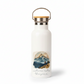 Nature Sets the Pace Metal Water Bottle – 500ml Stainless Steel Insulated Flask with Watercolour Hiker & Mountain Design