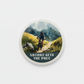 Nature Sets The Pace Round Coaster – Male Mountain Biker Watercolour Design | Adventure & Outdoor Décor