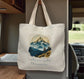 Nature Sets The Pace Tote Bag – Rugged Mountains Watercolour Design
