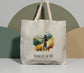 Nature Sets The Pace Tote Bag – Female Mountain Biker Watercolour Design