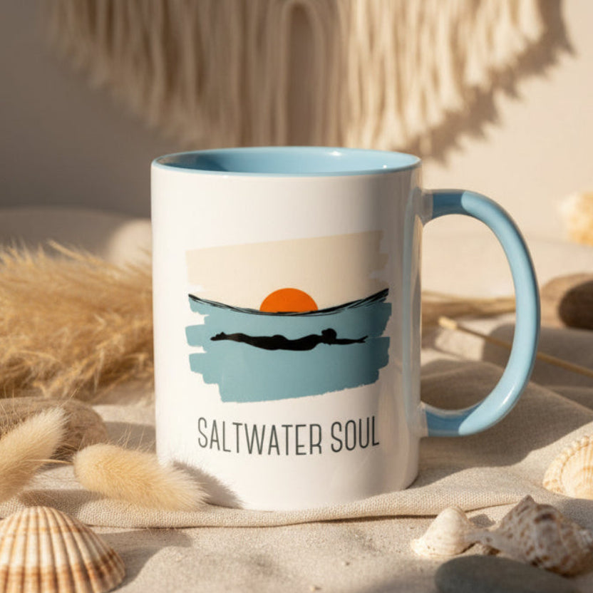 Saltwater Soul Ceramic Mug – Coastal Coffee Mug