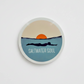 Saltwater Soul Round Coaster – Ocean Wild Swimmer Silhouette Design | Coastal & Sea Lover Décor
