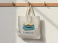 Saltwater Soul Tote Bag – Female Silhouette Swimming in Ocean Design