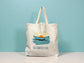 Saltwater Soul Tote Bag – Female Silhouette Swimming in Ocean Design