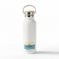 Saltwater Soul Metal Water Bottle – 500ml Stainless Steel Insulated Flask with Silhouette Swimmer & Sun Sea Design