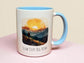 Slow Steps Big Views Ceramic Mug –  Hiking Watercolour Mountain Design