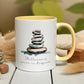 Stillness Is Power In Disguise Ceramic Mug – Watercolour Stacking Stones Design