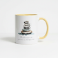 Stillness Is Power In Disguise Ceramic Mug – Watercolour Stacking Stones Design