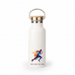 Stride Steady Spirit Calm Metal Water Bottle – 500ml Stainless Steel Insulated Flask with Rainbow Watercolour Male Runner Design